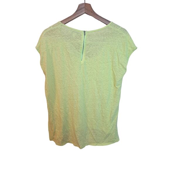 American Eagle Yellow Zip Back Short Sleeve Y2K Sz S - Picture 2 of 4